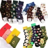 Harajuku happy socks men funny Cartoon fruit avocado banana burger fries beer biscuit fried chicken food socks skateboard socks